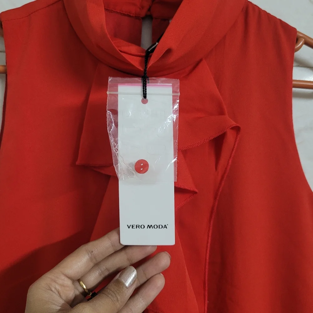 🌷Vero Moda Red Ruffled Dress🌷 - Picture 11 of 13